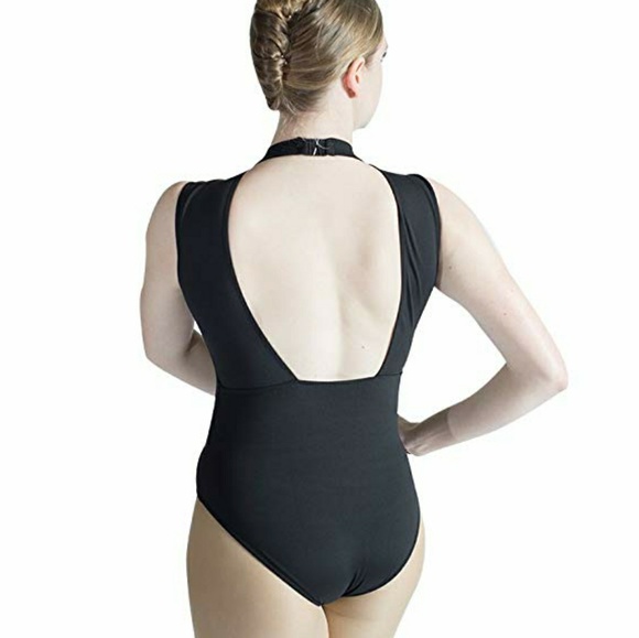 HDW Dancewear Black Lace Turtleneck Leotard - Picture 3 of 3